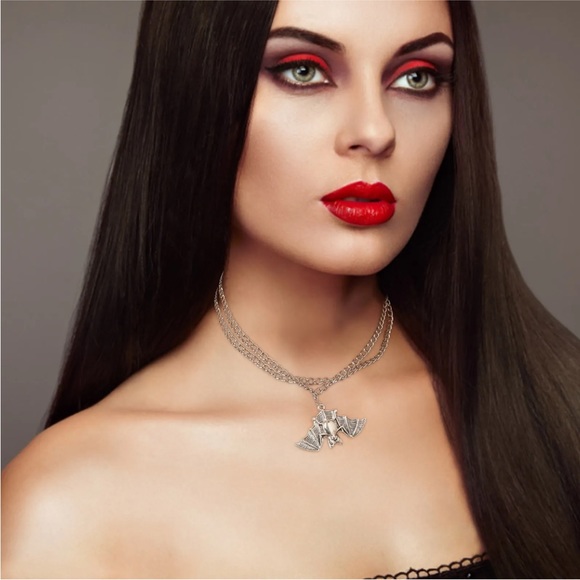 Halloween Multilayer Bat Necklace For Girls Women Friends Distance Birthday - Picture 5 of 14